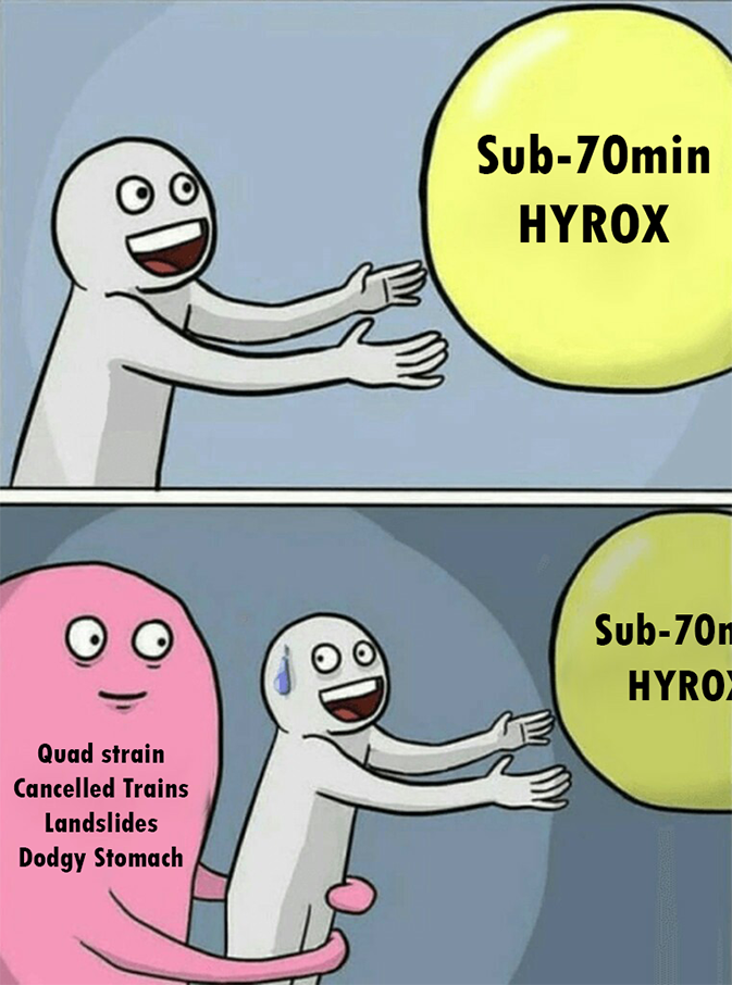 Nearly a sub-70min HYROX