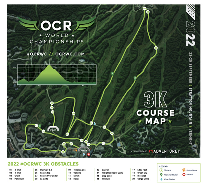 OCRWC 2022 - 3km Course Map