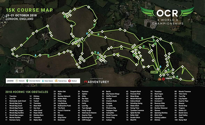 OCRWC 15km Course Map